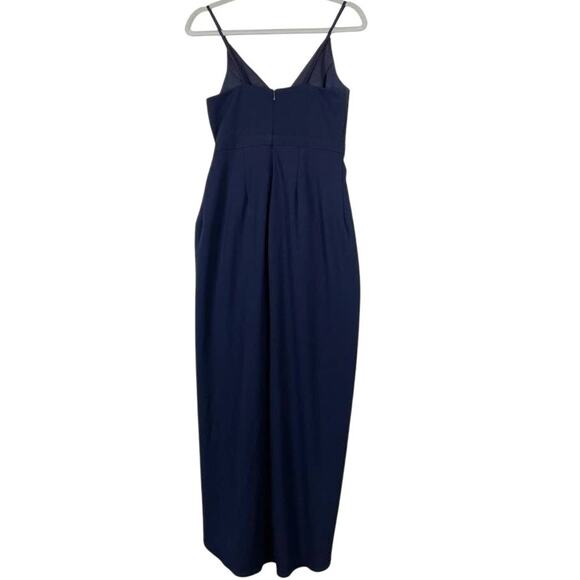 New Anthropologie BHLDN Lyra V-Neck Faux-Wrap Stretch Crepe Midi Dress $198 Sz 8 - Picture 6 of 7